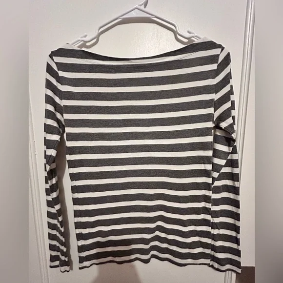 GAP Black and White Striped Long Sleeve Top - Picture 4 of 4